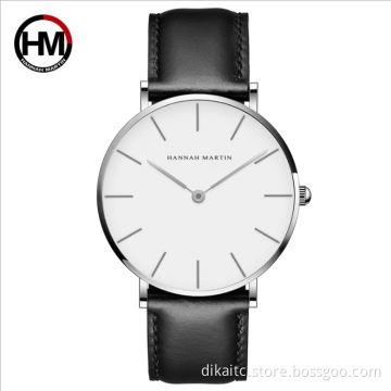HM Japan Movement Men's Waterproof Business Casual Black Belt Watch wish quartz watch factory wholesale